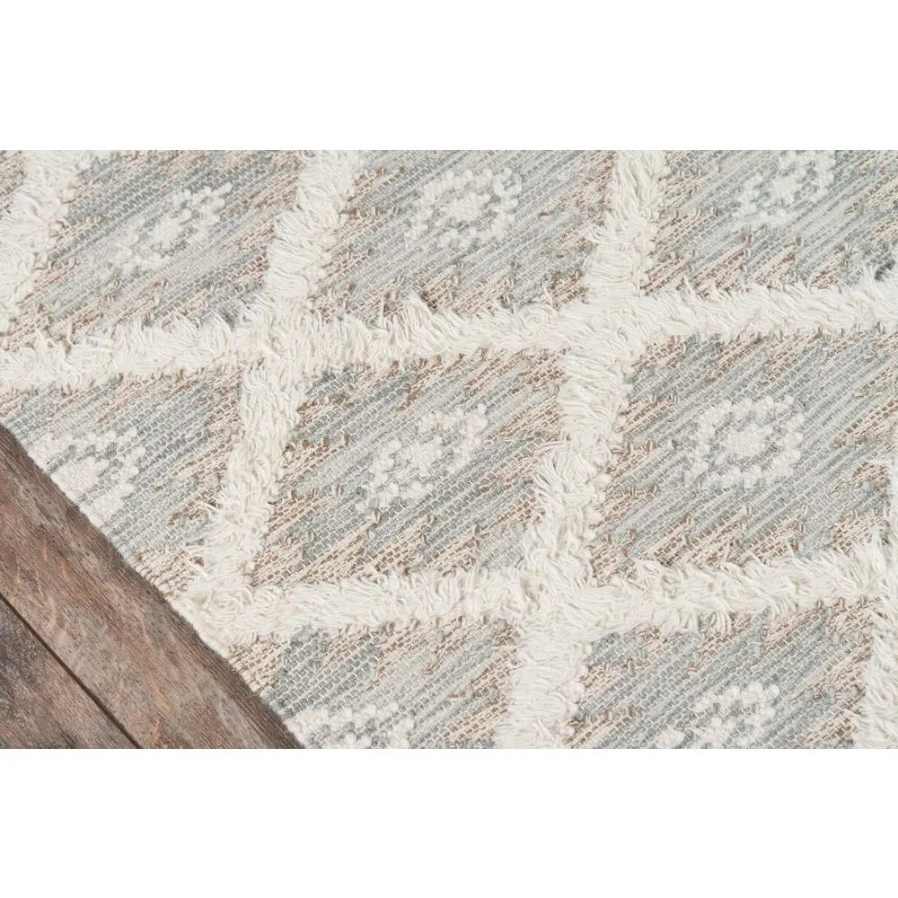 Momeni 5' x 7' Southwestern Hand-Woven Wool Area Rug – Grey Tribal Diamond Trellis