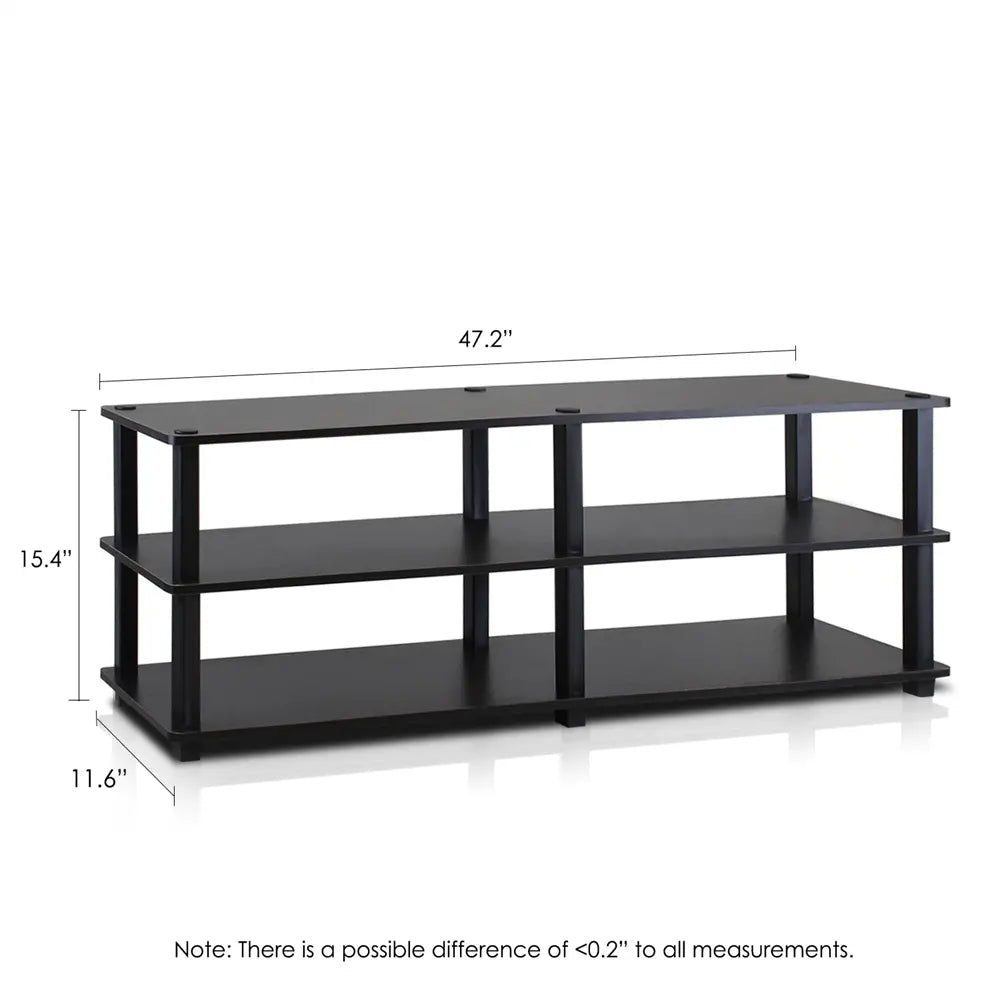 Furinno TST 3-Tier Wide Shoe Storage Rack – Espresso & Black