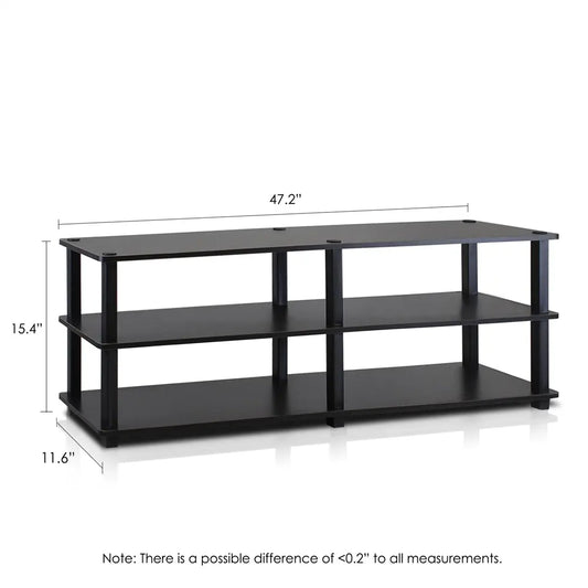 Furinno TST 3-Tier Wide Shoe Storage Rack – Espresso & Black