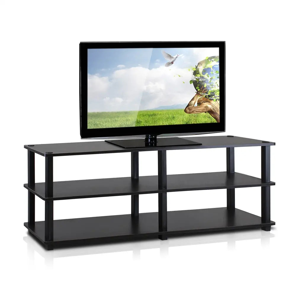 Furinno TST 3-Tier Wide Shoe Storage Rack – Espresso & Black